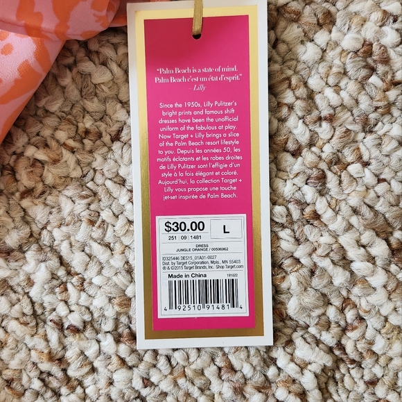 Lilly Pulitzer for Target NWT Orange Flounce Dress Size Large - Picture 6 of 12
